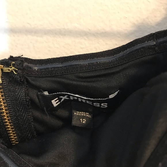 Express Sweetheart Neckline Jumpsuit Black 12 L - Picture 3 of 9